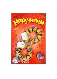 Металлические наручники с тигровой плюшевой отделкой - Сима-Ленд - купить с доставкой в Нефтеюганске