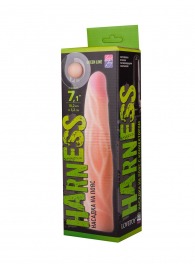 Телесная насадка с венками на Harness с коннектором GREEN LINE - 18 см. - LOVETOY (А-Полимер) - купить с доставкой в Нефтеюганске