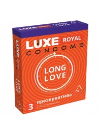 Презервативы с продлевающим эффектом LUXE Royal Long Love - 3 шт. - Luxe - купить с доставкой в Нефтеюганске