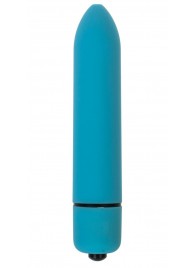Голубая вибропуля с заострённым кончиком - 9,3 см. - OYO