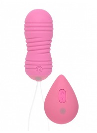 Розовые вагинальные виброшарики с пультом ДУ Ray - 8,3 см. - Lola Games