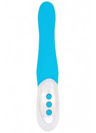 Голубой пульсирующий массажер - 26 см. - Xuanai