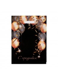 Пакет с вырубной ручкой и принтом в виде шариков (30х40 см) - Сима-Ленд - купить с доставкой в Нефтеюганске