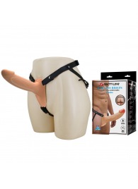 Телесный полый мужской страпон London - 16,8 см. - Baile - купить с доставкой в Нефтеюганске