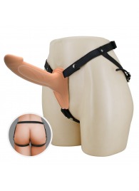 Телесный полый мужской страпон London - 16,8 см. - Baile - купить с доставкой в Нефтеюганске