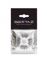 Эластичное эрекционное кольцо с черными «ресничками» - Sextaz - в Нефтеюганске купить с доставкой