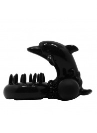 Чёрное эрекционное виброкольцо Sweet Ring с дельфинчиком - Baile - в Нефтеюганске купить с доставкой