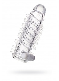 Насадка на пенис TOYFA A-Toys с вибропулей и шипами - 13,4 см. - A-toys - в Нефтеюганске купить с доставкой