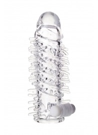 Насадка на пенис TOYFA A-Toys с вибропулей и шипами - 13,4 см. - A-toys - в Нефтеюганске купить с доставкой