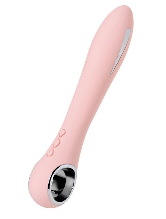Розовый силиконовый вибратор с электростимуляцией GALVANI VIBE - 21 см. - ToyFa - купить с доставкой в Нефтеюганске