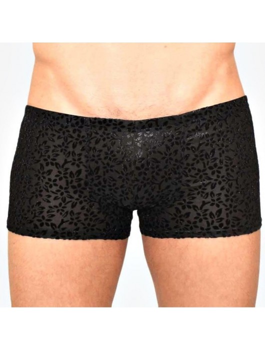 Мужские полупрозрачные трусы-боксеры с флокированным цветочным рисунком - Romeo Rossi купить с доставкой