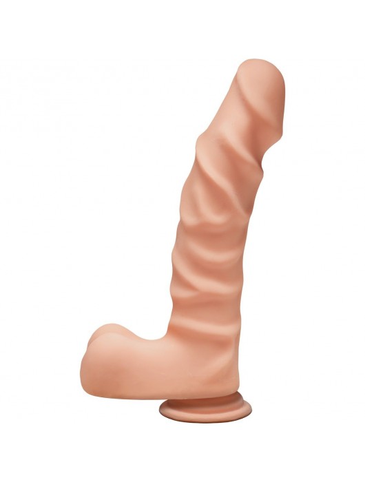 Телесный фаллоимитатор The D Ragin  D 9  Vanilla - 22,86 см. - Doc Johnson